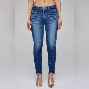 NWT Moussy Vintage Daleville Jeans Size 25 Raw Hem Medium Wash
